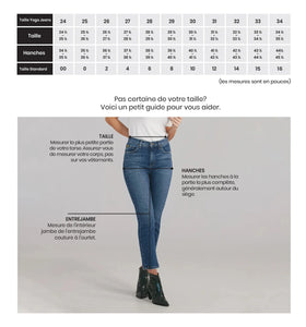 Jeans Emily - Canelle- Taille Haute - Entrejambe 28''- Yoga Jeans 2137
