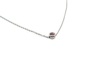 Collier - Rose Pale - Argent - Rouge Inox