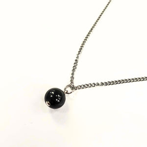 Collier Simply - Obsidienne-  Rouge Inox