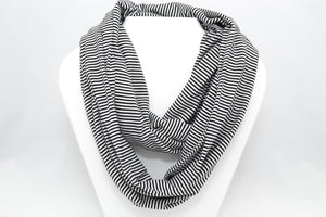 Foulard Baluchon rayures fines noir et blanc