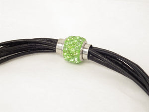 Collier/Bracelet attache verte avec médaillon - MJ Bijoux