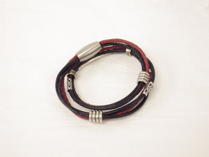 Collier/Bracelet avec tresse rouge - MJ Bijoux