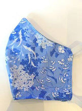 Charger l&#39;image dans la galerie, Bleu &amp; fleurs blanches
