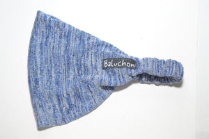 Bandeau Baluchon tricot bleu