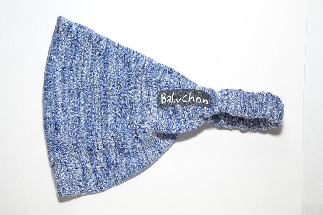 Bandeau Baluchon tricot bleu