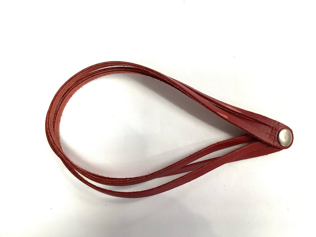 Bracelet cuir à trois branches rouge