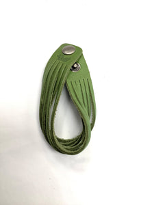 Bracelet cuir vert moyen